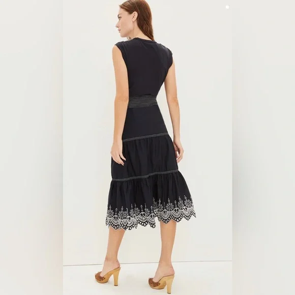 Veronica Beard Amaia Eyelet 100% cotton dress.  Size medium. - Picture 4 of 4